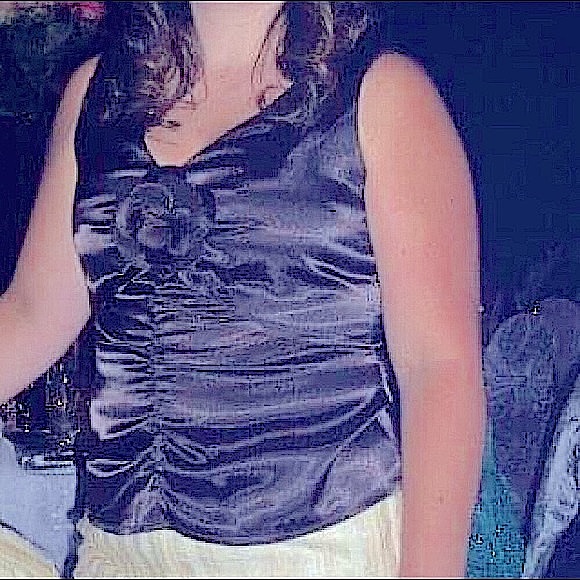 Dress tank/cami with floral vee veckline Frank Lyman in rich brown - Picture 1 of 12